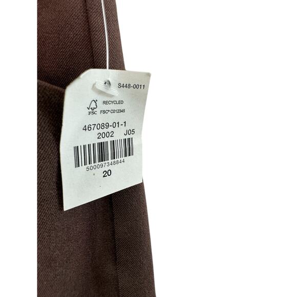 NWT Old Navy Plus Brown Career Work High Rise Split Hem Pixie Pants Size 20 - Picture 3 of 14